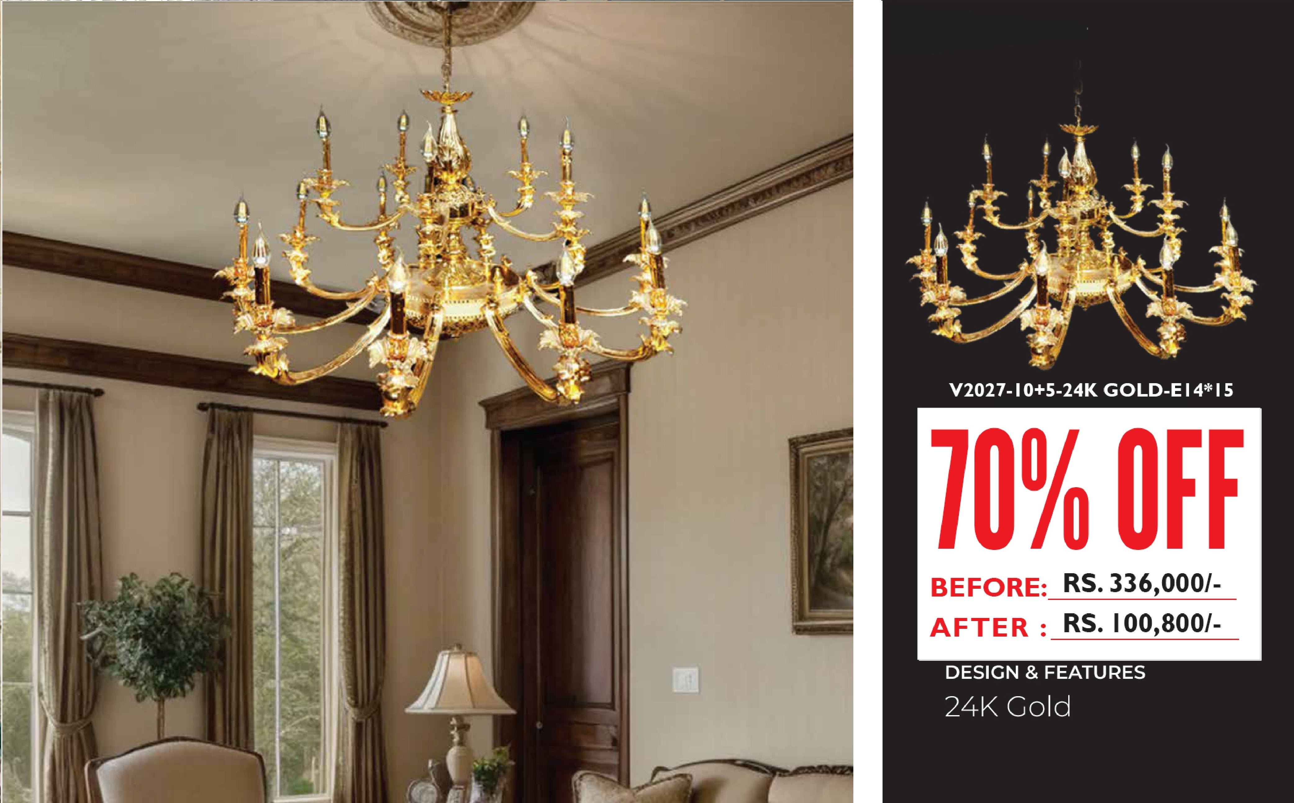 CLASSICAL GOLD CHANDELIER