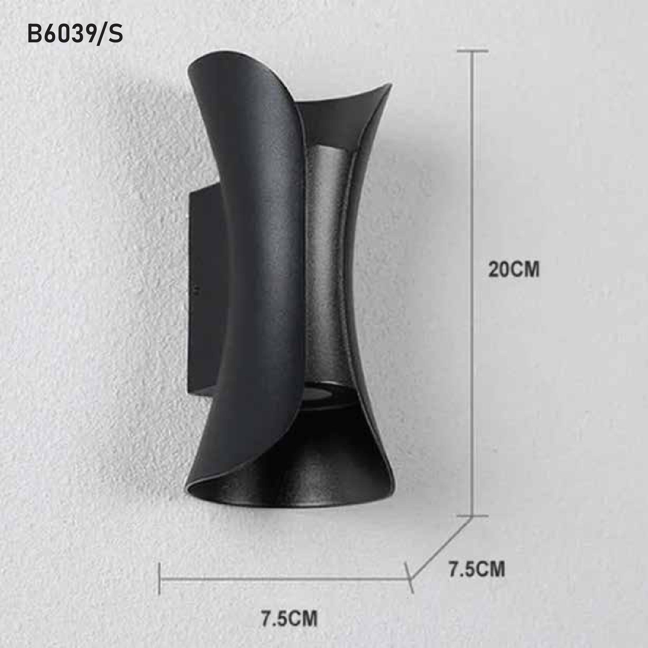 LED Outdoor Wall Light | B6039/S-2w-Black