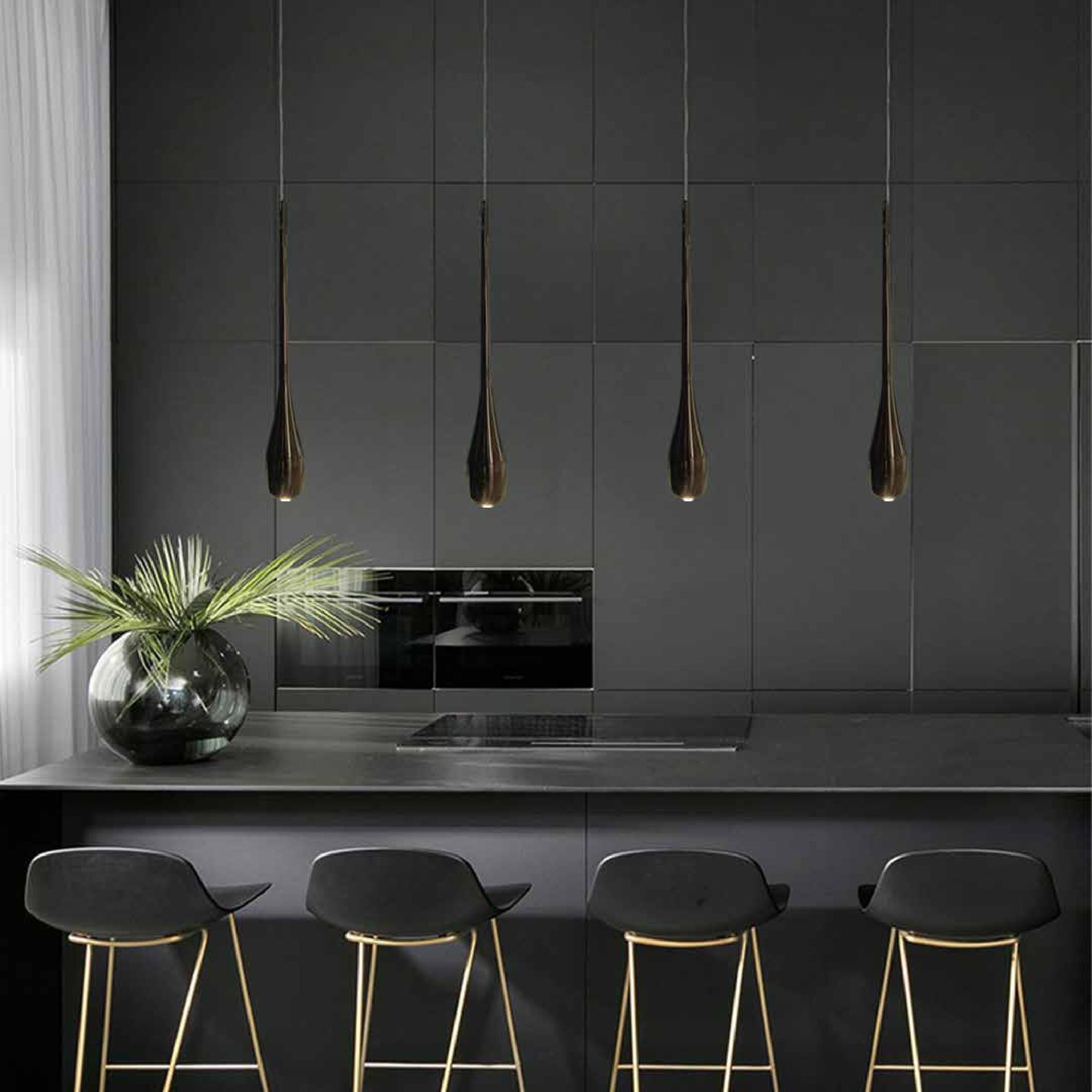 Hanging Light || HLF75510-Black Nickle