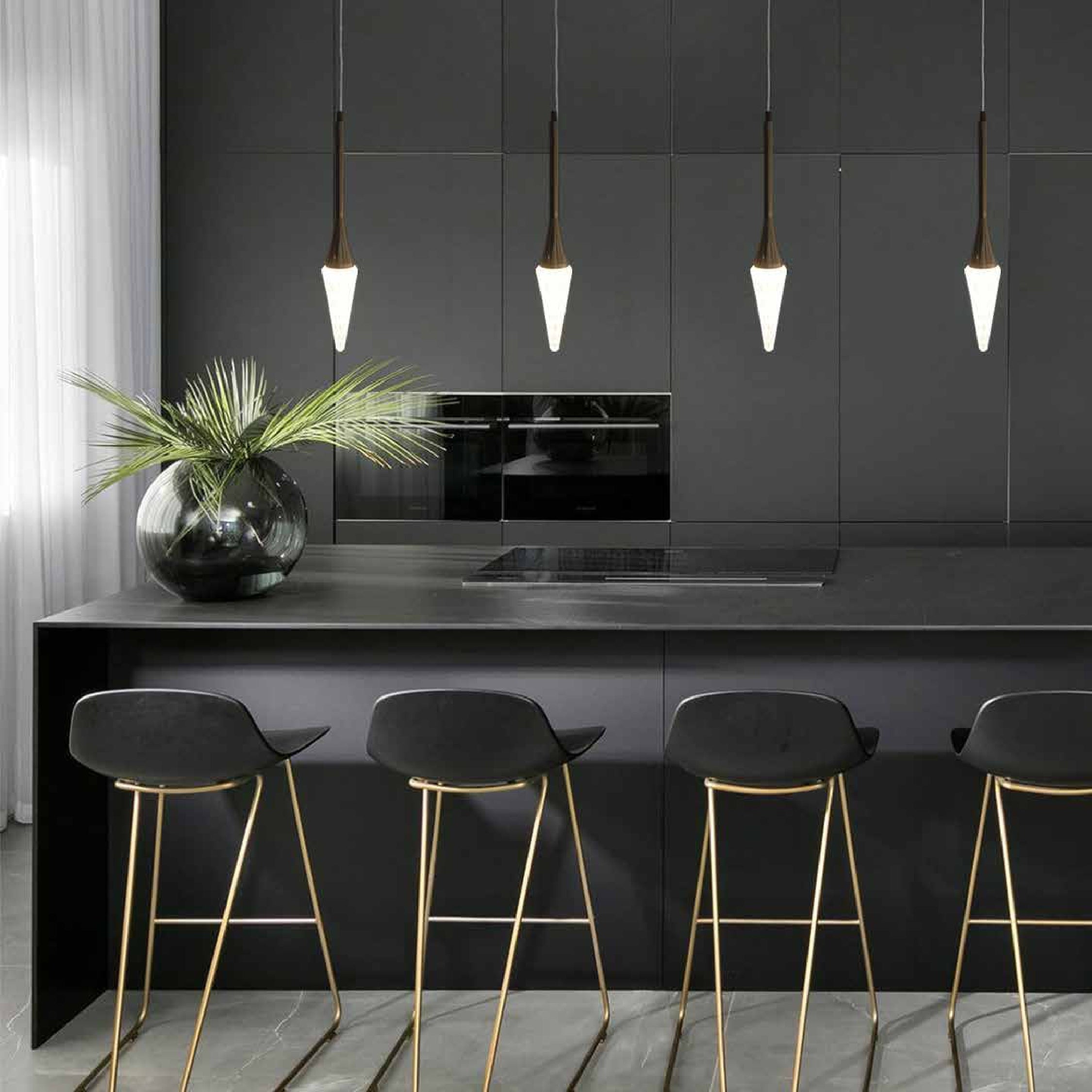 Hanging Light || HLF80500-Black Nickle