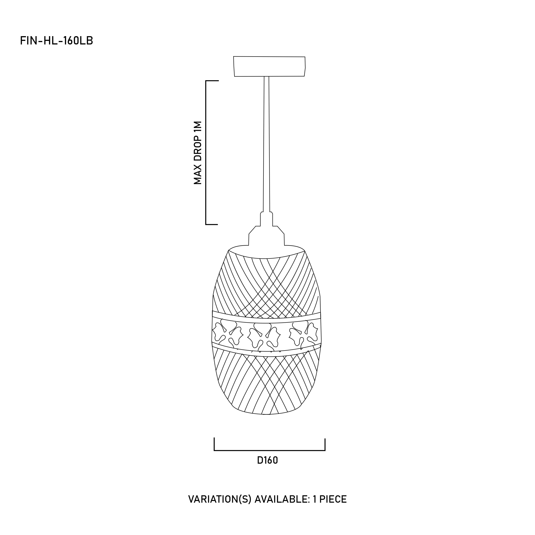 Metal pendant lights | FIN-HL-160LB