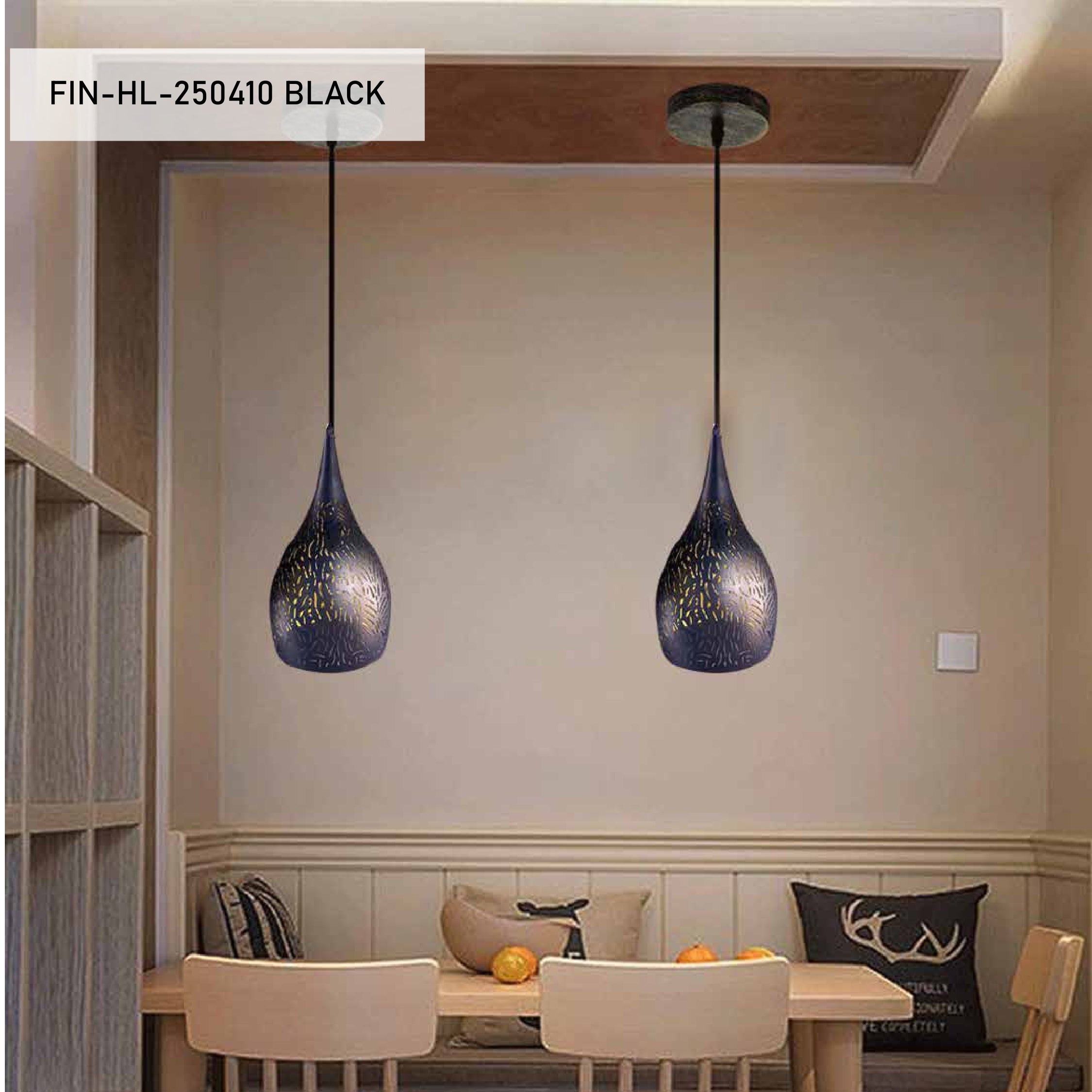 Metal pendant lights | FIN-HL-250410 BLACK