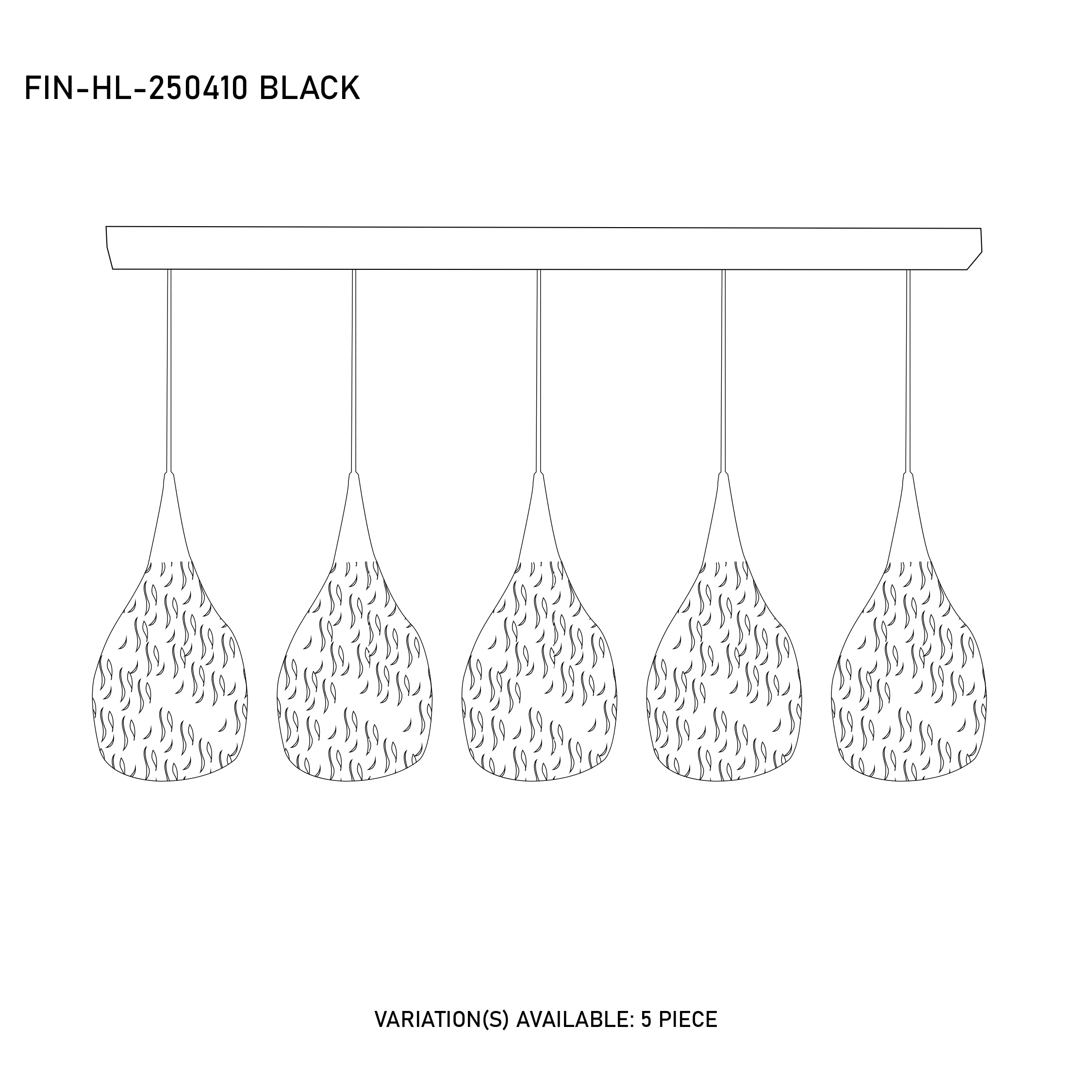 Metal pendant lights | FIN-HL-250410 BLACK