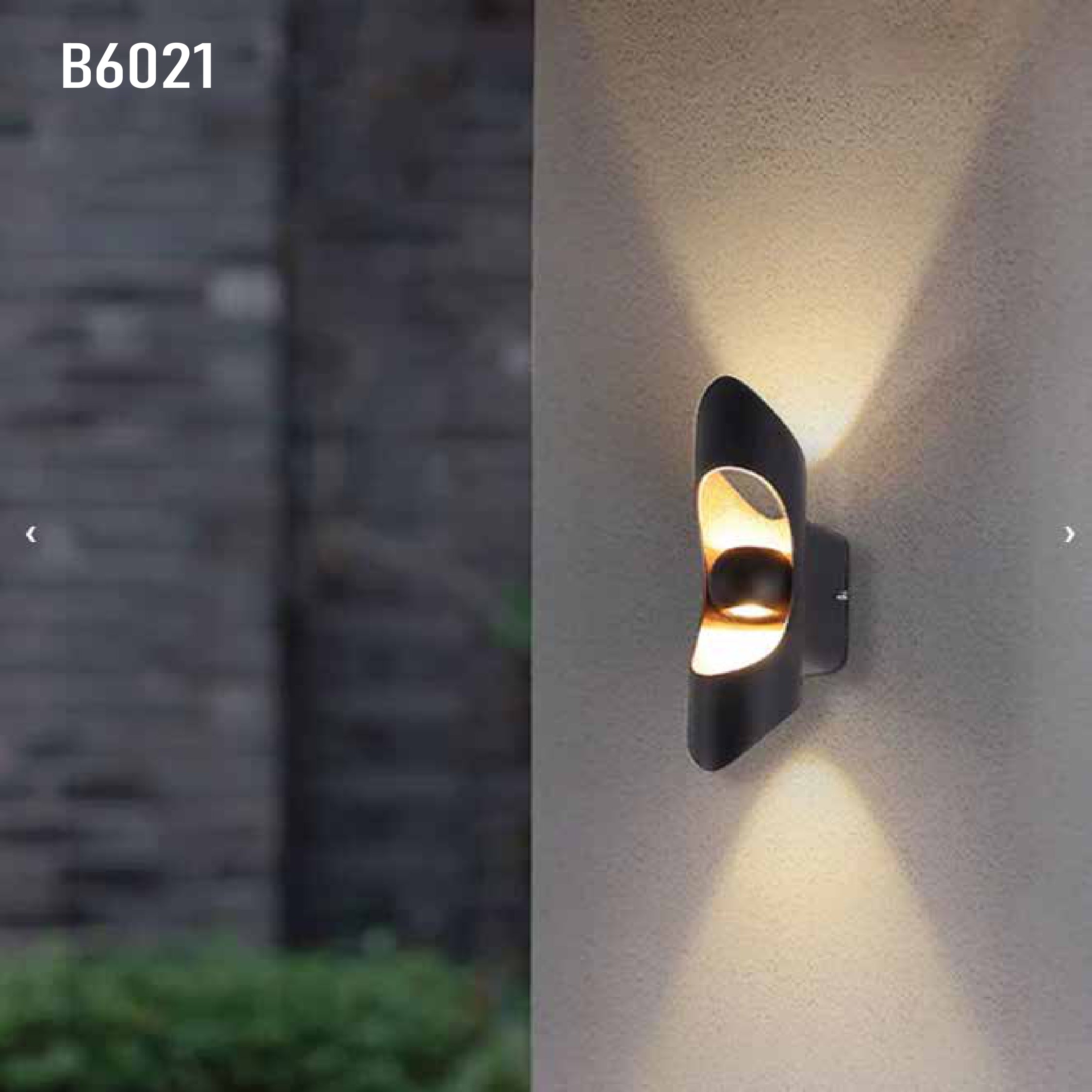 LED Outdoor Wall Light | B6021-2w-Black