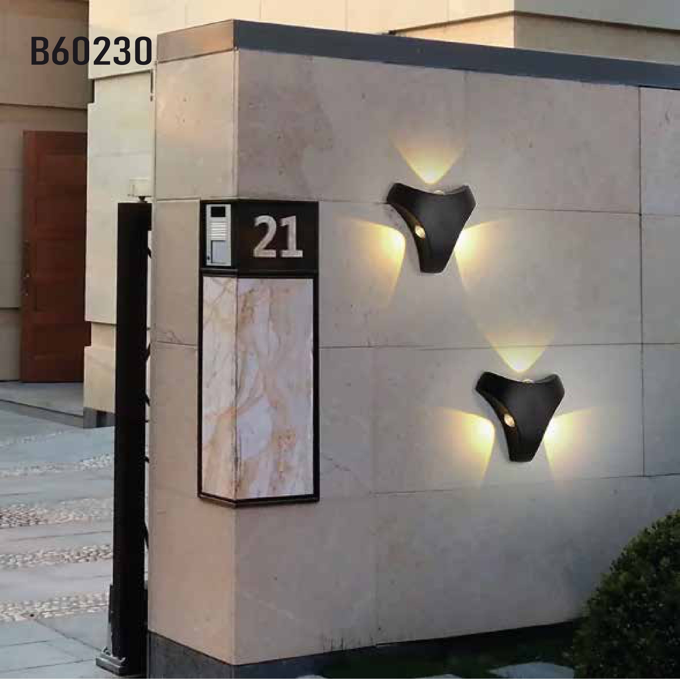 LED Outdoor Wall Light | B60230-3w-Black