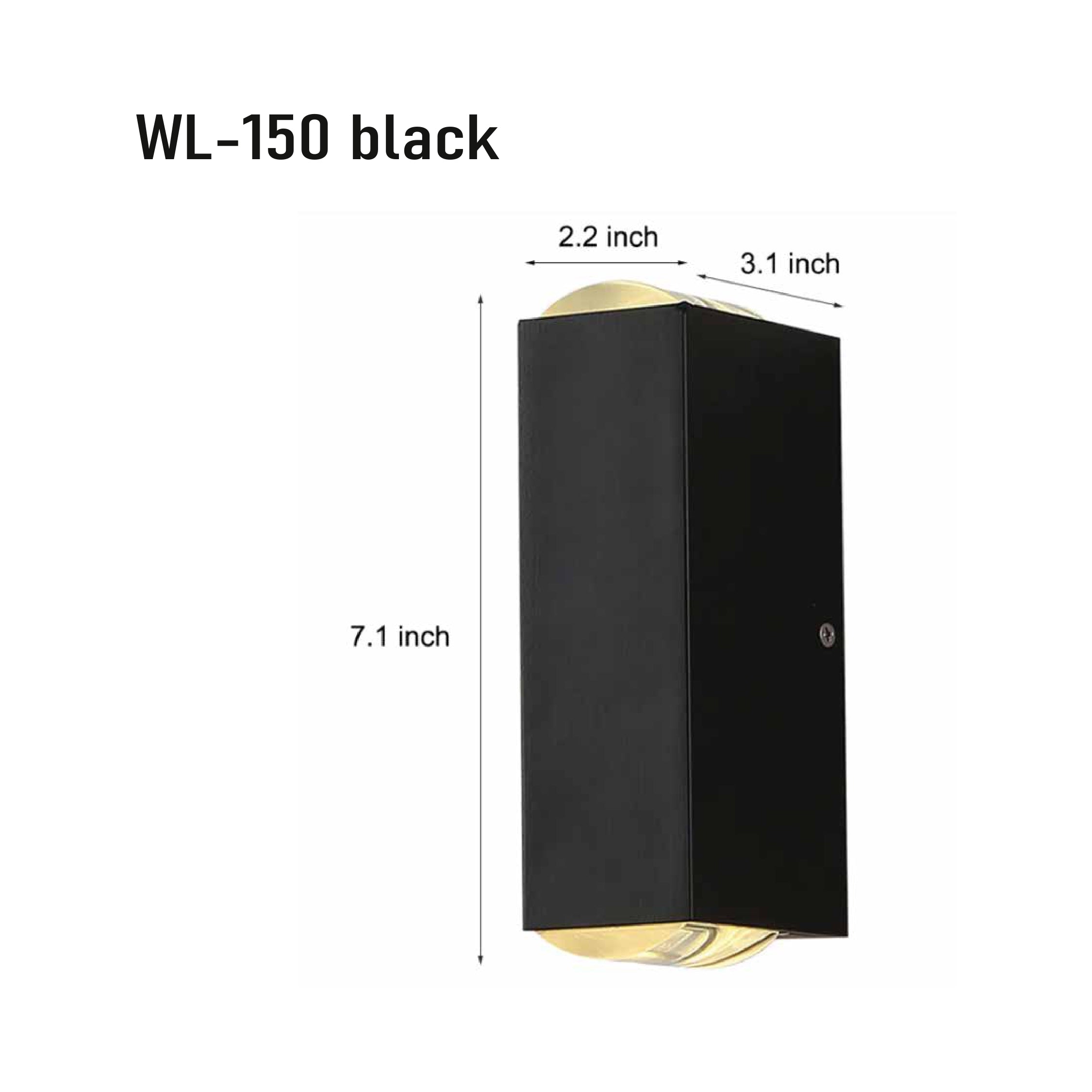 LED Outdoor Wall Light | WL-150 Black