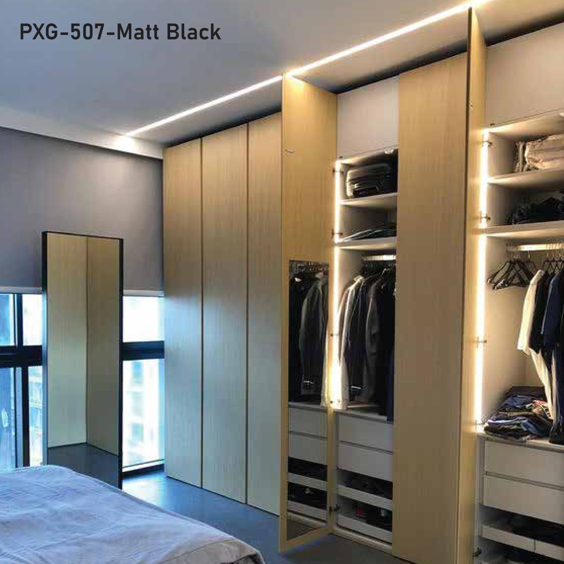 Aluminium Profile Light | PXG-507-MATT BLACK