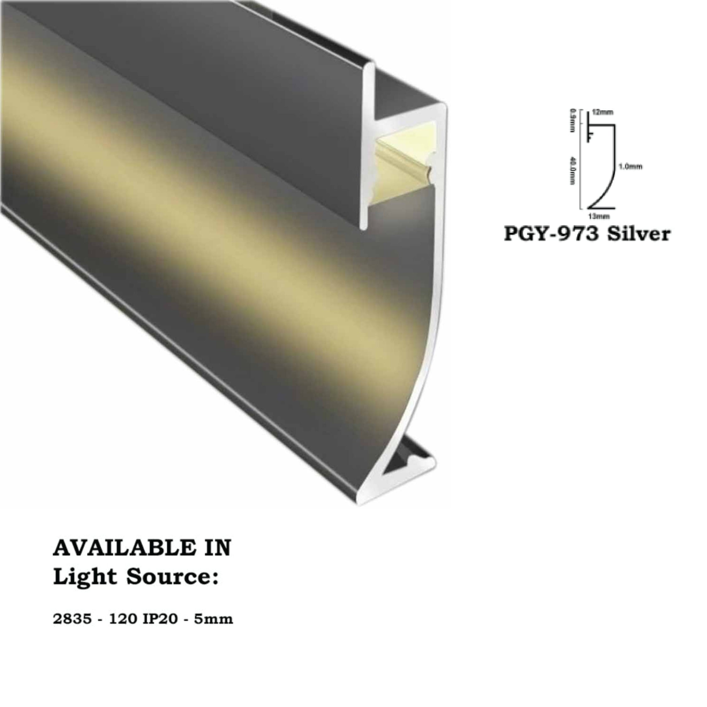 Skirting Profile Light | PGY-973-SILVER